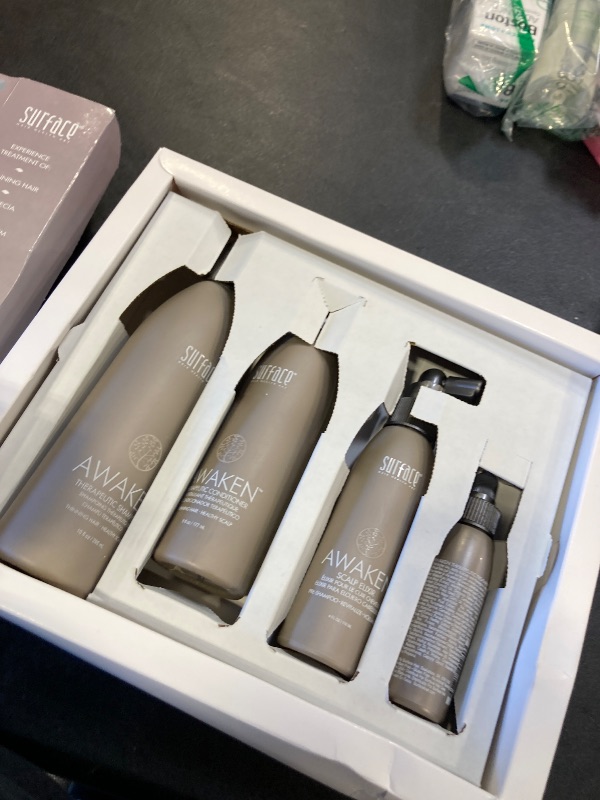 Photo 1 of Surface Hair - Awaken Kit: Shampoo, Conditioner, Scalp Elixir and Therapeutic Treatment - for Thinning Hair, Hair Loss and Thickening