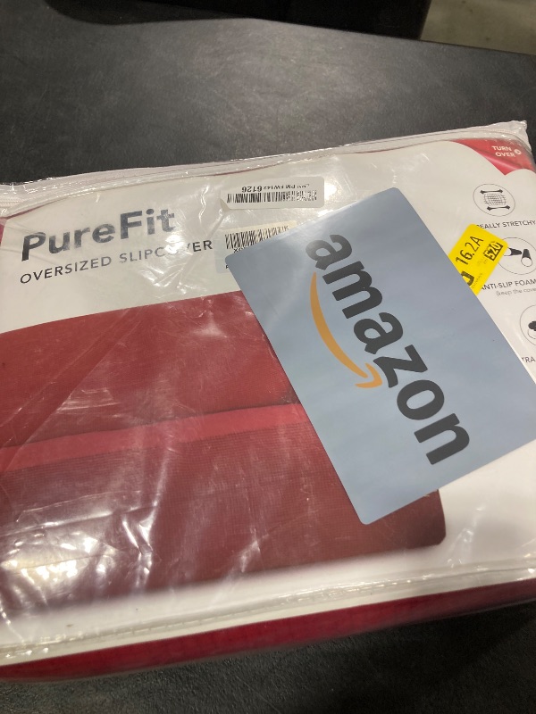 Photo 1 of PureFit Stretch Oversized Sofa Slipcover – Spandex Jacquard Non Slip Soft Couch Sofa Cover, Washable Furniture Protector with Non Skid Foam and Elastic Bottom for Kids (Oversized Sofa, Red)