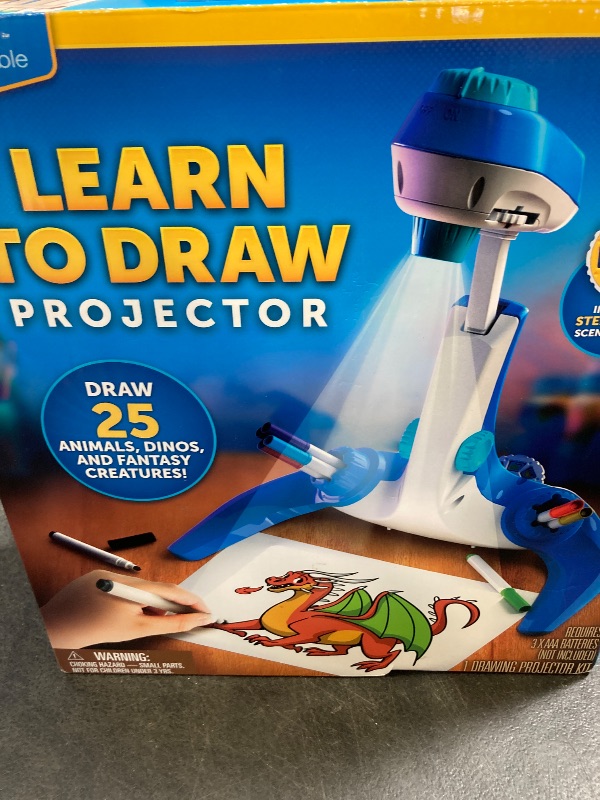 Photo 1 of Blue Marble Learn to Draw Projector - Kids Image Projector for Tracing with 9 Colorful Markers & 4 Image Discs with 25 Animals, Dinos & Creatures to Draw, Patent-Pending Drawing Projector for Kids