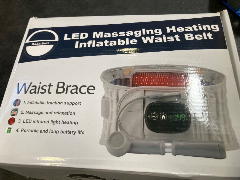 Photo 1 of ERHIVORA Decompression Back Belt with Red Light Heating and Massage, Back Reliever, Inflatable Back Brace for Spinal Lumbar Woman Men Heating Pad