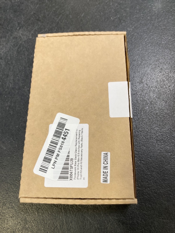 Photo 1 of Perzework Rear Back Glass Replacement for iPhone 16 Pro Max 6.9-inches with Reparing Tool Kit and All Necessary Parts (Black Titanium)