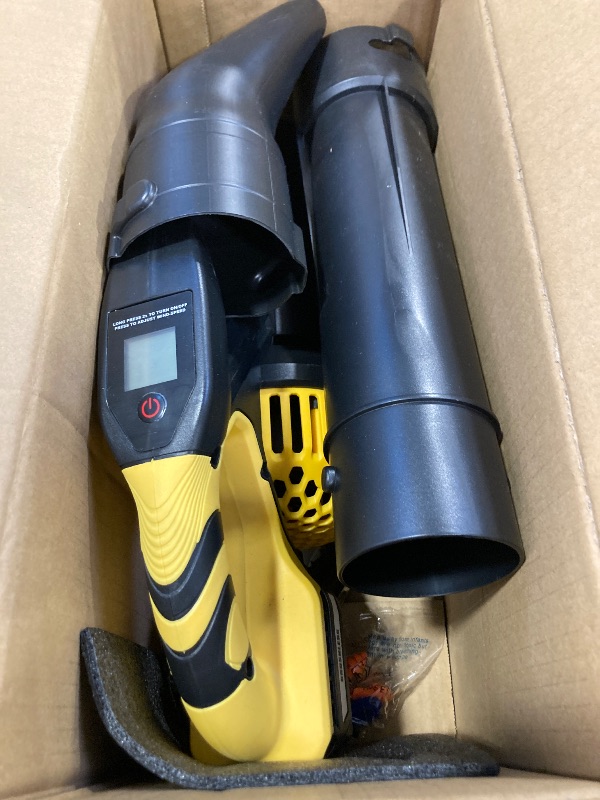 Photo 1 of Cordless Leaf Blower Compatible with Dewalt 20V MAX Battery (NO Battery), 710 CFM/180 MPH Brushless Electric Leaf Blower with Shoulder Strap, 3-Speed Modes, Handheld Blowers for Lawn Garden Yard Care