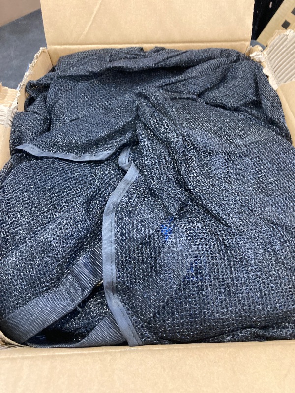 Photo 1 of 12 FT Trampoline Replacement Safety Enclosure Net for 6 Straight Poles Round Frame Trampolines, Breathable and Weather-Resistant with Adjustable Straps(NET ONLY)