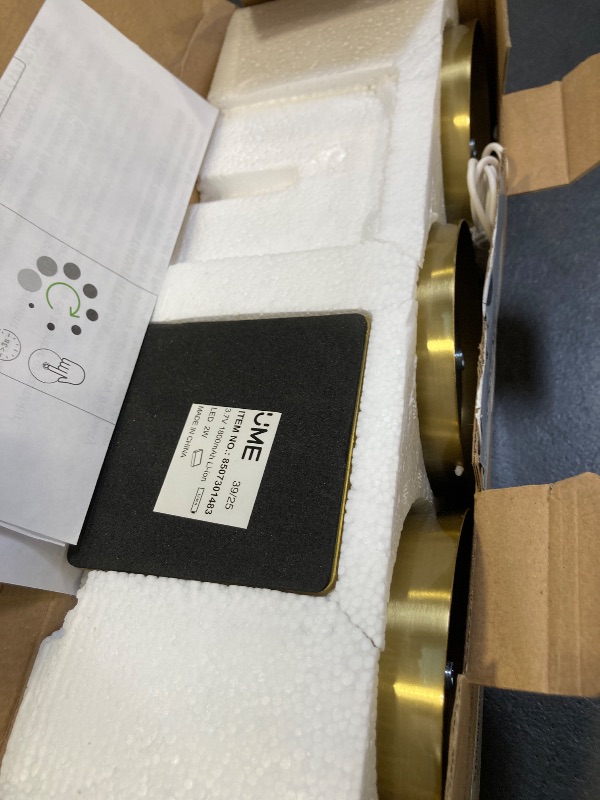 Photo 1 of UME 3 Pack Cordless Table Lamp, Battery Operated Lamp - Portable Waterproof Rechargeable Table Lamp w/ 3 Color Temps & Stepless Dimming for Dinner, Desk, Cafe, Outdoor (Brushed Gold)