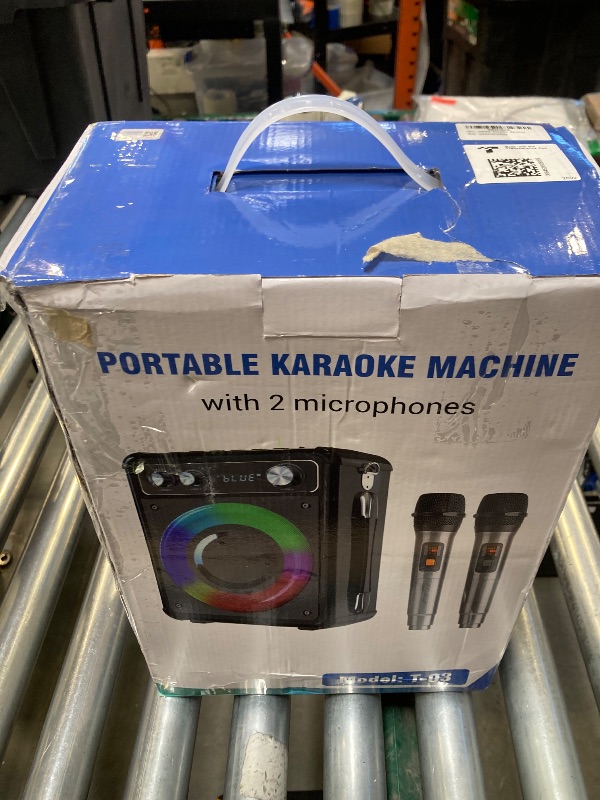 Photo 1 of VOSOCO Karaoke Machine, Portable Bluetooth Karaoke Speaker with 2 Wireless Microphones, PA System for Adults Kids with LED Lights & Echo Adjustment, Supports TWS/TF/USB/AUX for Home Party