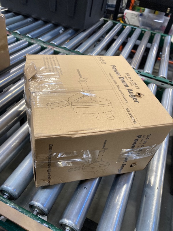 Photo 1 of Drain Auger, Clog Remover with Drill Adapter, 25 Feet Flexible Plumbing Snake Use Manually or Powered for Kitchen, Bathroom and Shower Sink, Comes with Gloves (orange)