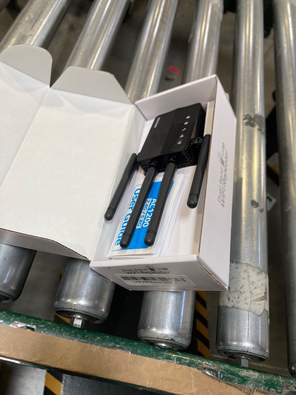 Photo 1 of 1200Mbps Dual Band 5GHz/2.4GHz WiFi Extender, WiFi Extender Signal Booster, 12880 Sq.Ft Coverage, 105-Device Support, Setup for Home & Outdoor Use