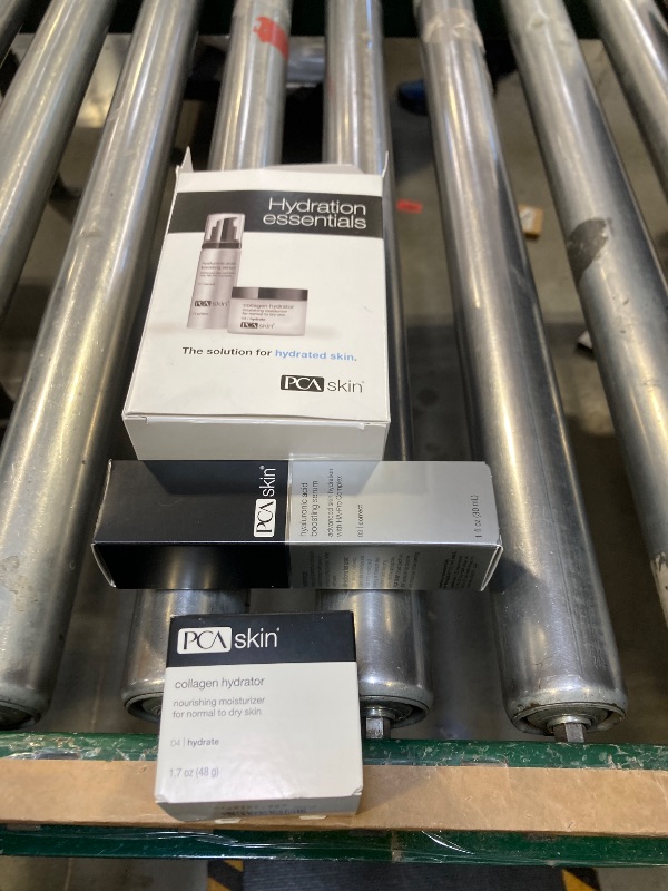 Photo 1 of PCA SKIN Hydration Essentials Kit, Hyaluronic Acid Boosting Serum, Collagen Hydrator Facial Mositurizer Set