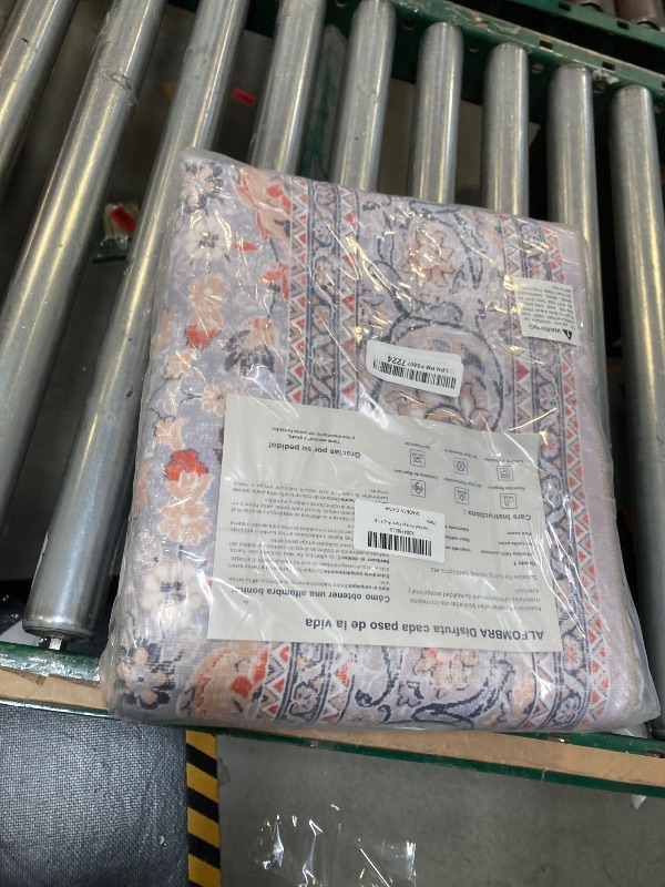 Photo 1 of Goideal Washable Rug 4x6, Beige Area Rugs Non Slip, Indoor Low Pile Carpet with Rubber Backing for Living Room Kitchen Bathroom Entryway Office Bedroom