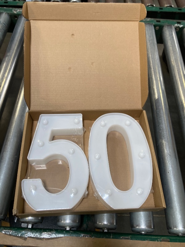 Photo 1 of 50th Birthday Decorations Woman Man,Marquee Numbers for 50th Wedding Anniversary Decorations,Light Up Numbers 50 Sign for Party Backdrop Wall Decor,50 Birthday Centerpieces Table Decoration