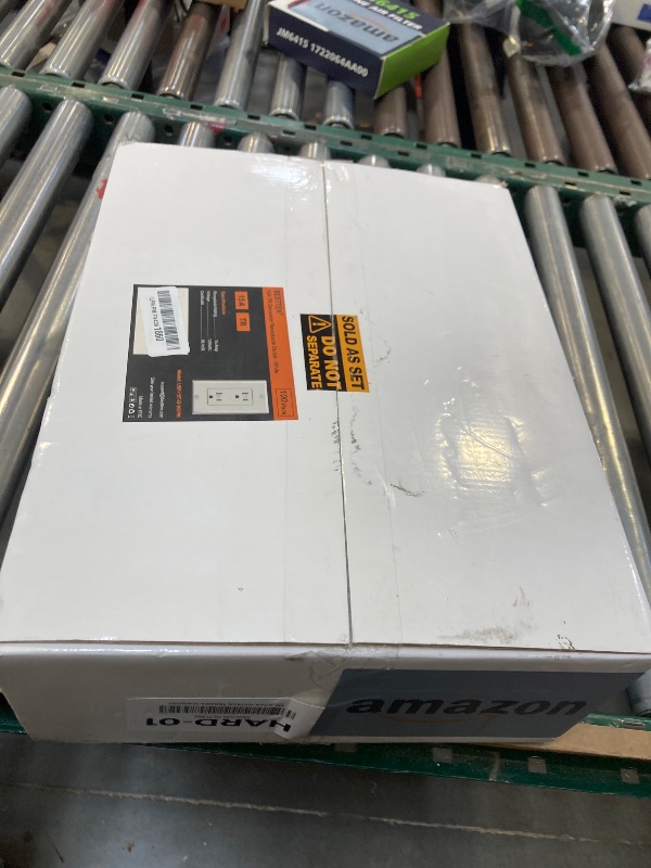 Photo 1 of BESTTEN 100 Pack 15 Amp Outlet, Decorator Receptacle Outlet, Standard Electrical Wall Outlet, Tamper Resistant, Residential and Commercial Use, Wallplate Included, 15A/125V/1875W, UL Listed, White