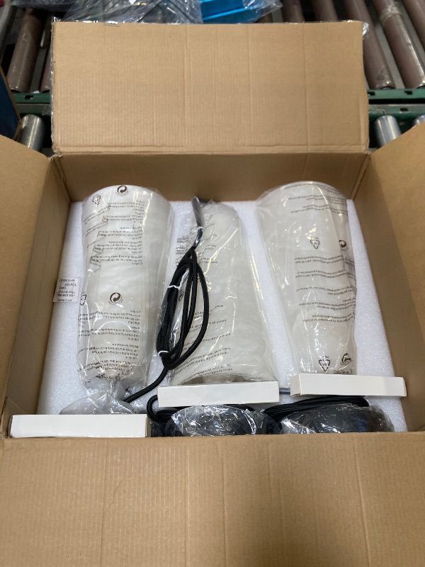 Photo 1 of FDPBY Natural Alabaster Pendant Lights Kitchen Island White Marble Conical Shade Modern Black Ceiling Light Fixtures for Bedroom Dining Room Living Room Bedroom Hallway (Included E12 Bulb,3-Pack)