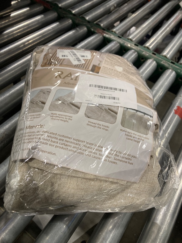 Photo 1 of RAIN CITY Natural Custom Viral Curtains 130 Inches Long, Pinch Pleated Window Drapes for Living Room, Farmhouse Rustic Crude Extra Long Curtain 2 Panels Set 42 x 130-inch