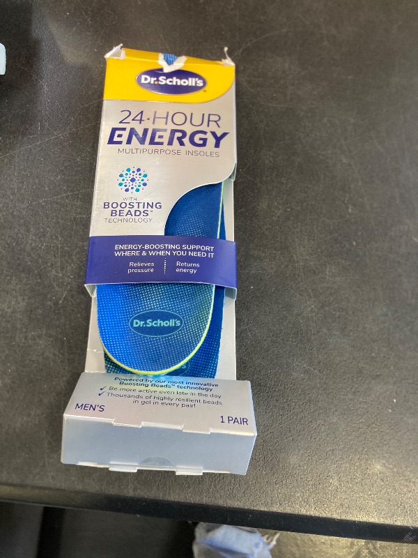 Photo 1 of Dr. Scholl's 24-Hour Energy Multipurpose Insoles, Returns Energy with Every Step, Relieves Foot Pressure & Tired Achy Feet, Memory Foam & Gel Insert, Men's Shoe Size 8-14, 1 Pair