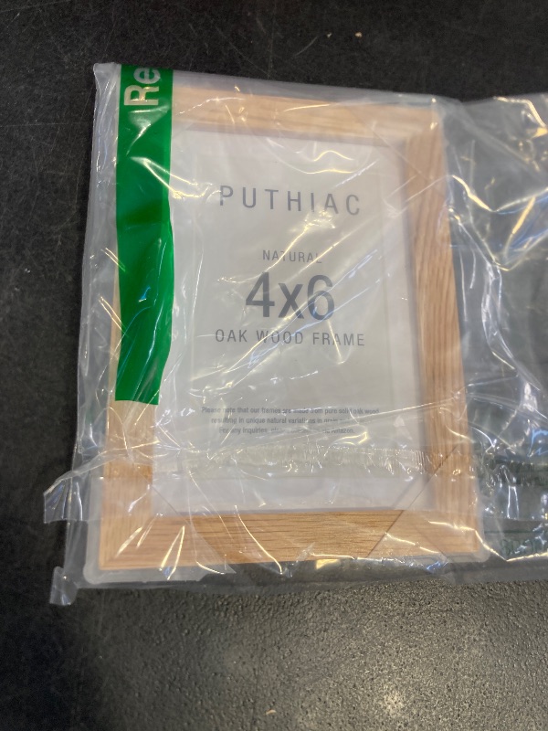 Photo 1 of 4x6 Oak Wood Picture Frame - 4"x6" Photo Frame, 4x6 Picture Frame Wood, Natural Solid Wooden Picture Frames for Wall Art Photo and Prints(1 Pack, Beige)