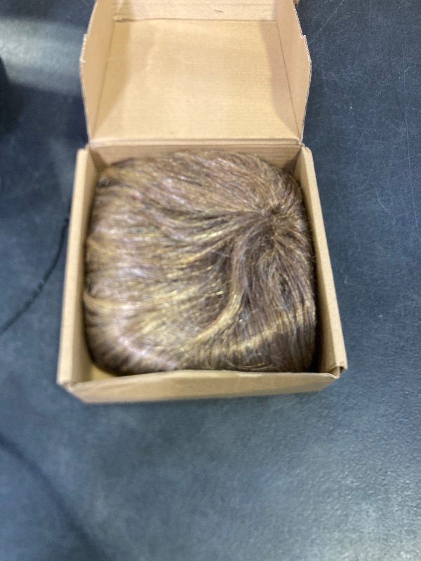 Photo 1 of H&Bwig Men Short Toppers Hairpiece Clip in Hair Extensions for Covering White Loss Hair Toupee (Blonde)