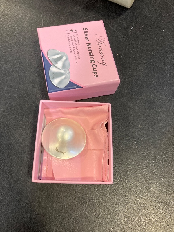 Photo 1 of Silver Nursing Cups - Nipple Shields for Nursing Newborn - Breastfeeding Essentials - Newborn Essentials - 925 Silver Nipple Covers (Regular)