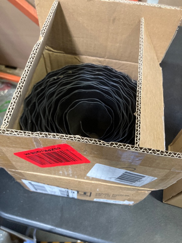 Photo 1 of 50FT Black Corrugated Metal Landscape Edging – Flexible & Rustproof Garden Edging Border, Decorative Metal Trim for Flower Beds, Lawn, Driveway, Walkway & Raised Beds