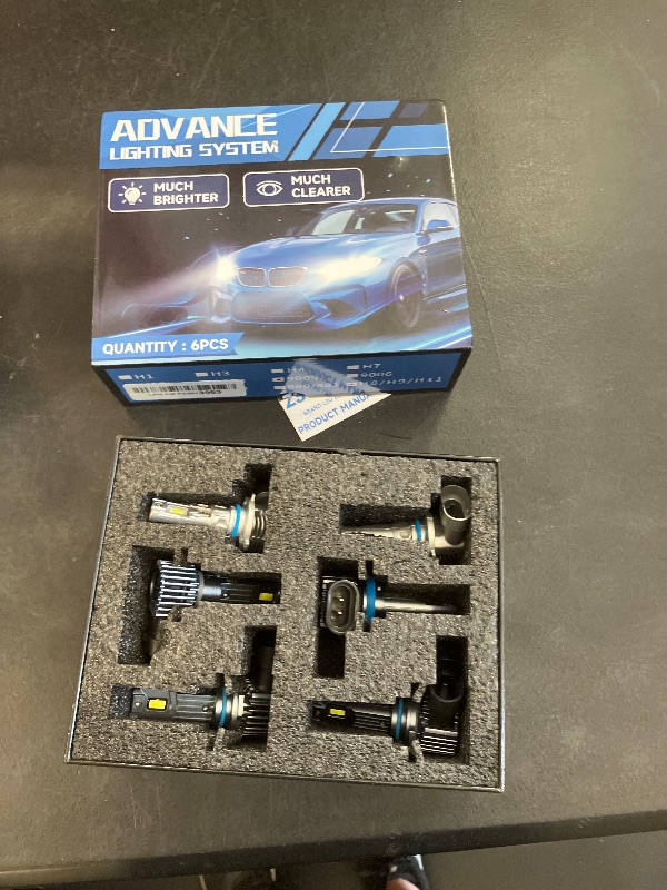 Photo 1 of ZSTOPCL Fit for Ford F150 2015-2023 Light Bulbs, High/Low Beam Fog Light Bulbs Combo, 800% Brightness, 6000K Cool White, Plug and Play, Pack of 6