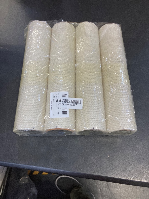 Photo 1 of 4 Pcs Cat Scratching Post Replacement 12in Cat Tree & Tower Scratch Pole Refill Parts with M8 Screws Sisal Rope Cat Furniture Protector