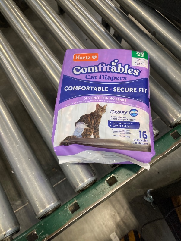 Photo 1 of Hartz Comfitables Cat Diapers, Size XS 16 Count, Comfortable & Secure Fit, Easy to Put On