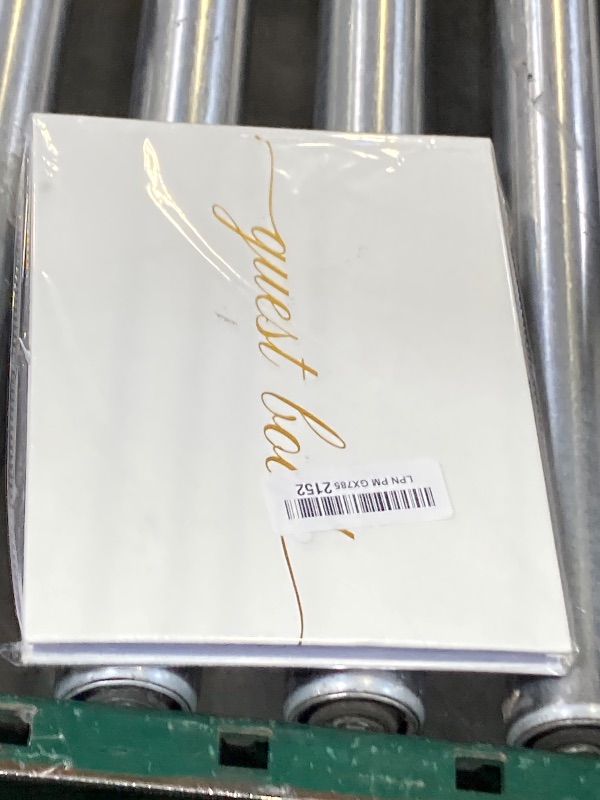 Photo 1 of ZICPERY Elegant Wedding Guest Book - Perfect for Wedding Receptions, Baby Showers, Birthdays and Special Events - Polaroid Guest Book with 110 Lined Pages for Sign-in and Photos -Hardcover (White)
