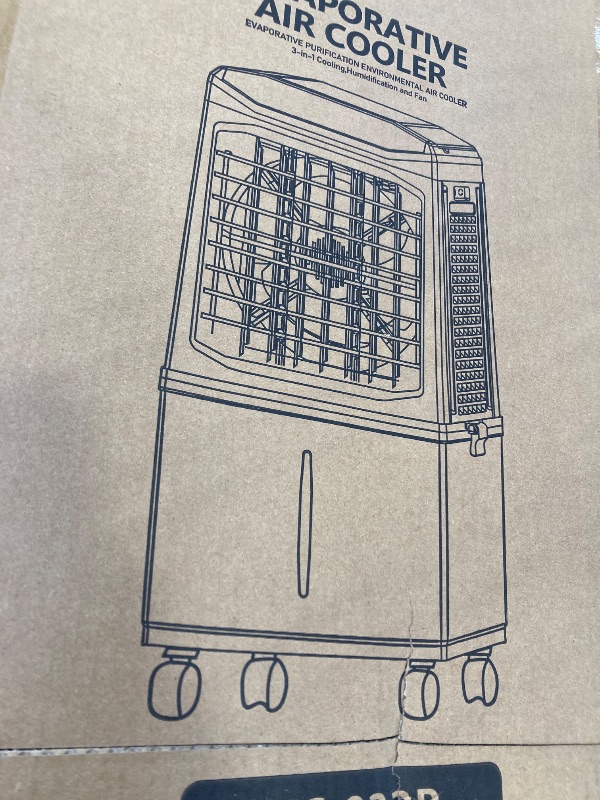 Photo 1 of Evaporative Air Cooler 1800 CFM with 6.8 Gal Water Tank Portable Swamp Cooler