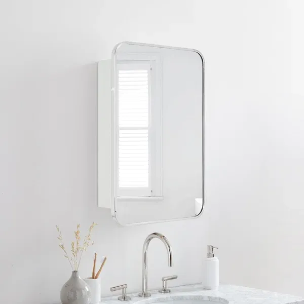 Photo 1 of Garnes Recessed or Surface Mount Framed Medicine Cabinet with Adjustable Shelves 36"HX24"W 
