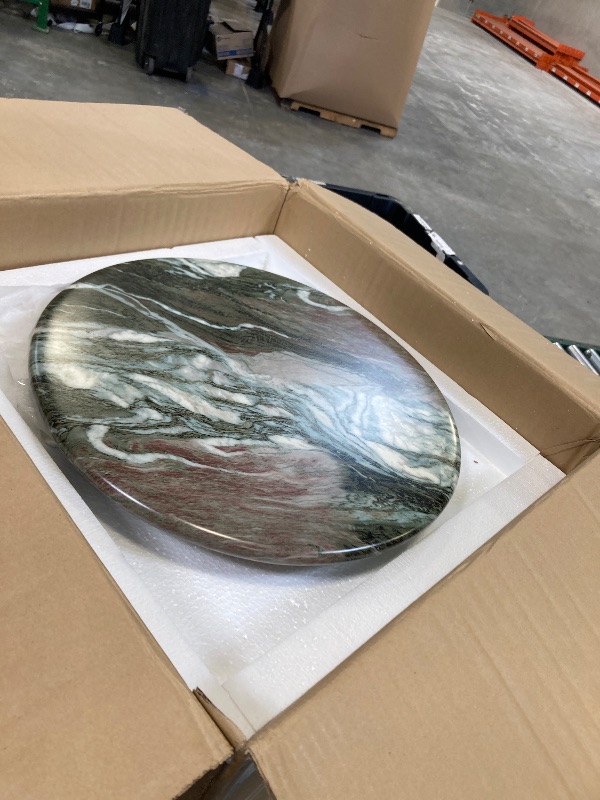 Photo 1 of Dalissa Resin End Table with Marble Finish