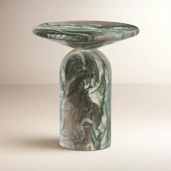 Photo 1 of Dalissa Resin End Table with Marble Finish
