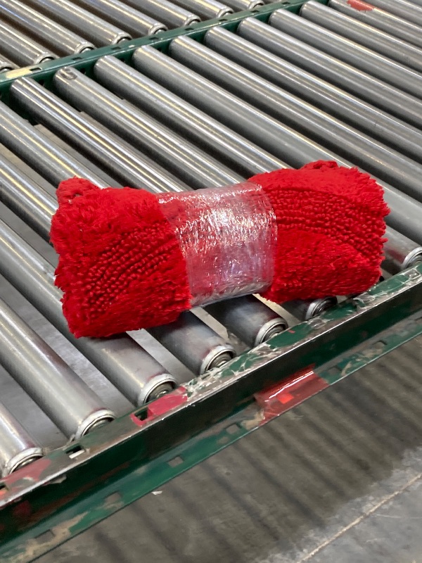Photo 1 of NON SLIP BATH RUG RED 