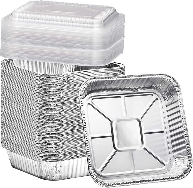 Photo 1 of Findful  8x8 Aluminum Pans - Square Baking Cake Pans - Foil Pans - Disposable Food Containers Great for Cooking, Heating, Storing, Prepping Food