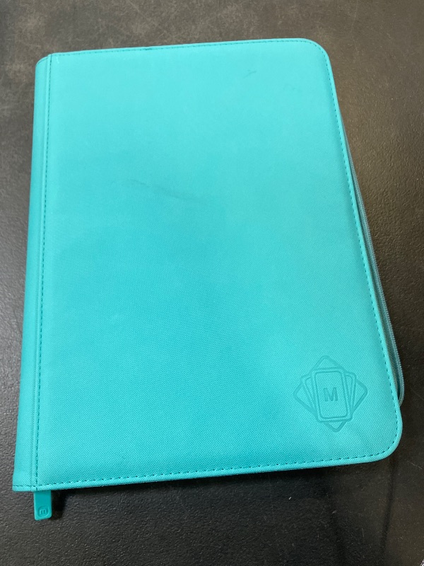 Photo 1 of GERMUN 9 Pocket Card Binder, Premium Zip Trading Card Binder, 720 Double Sided Pocket PU Card Collection Binder, Collector Card Album, Card Folder for MTG, TCG, Sports Cards, Game Cards (LAKE BLUE)