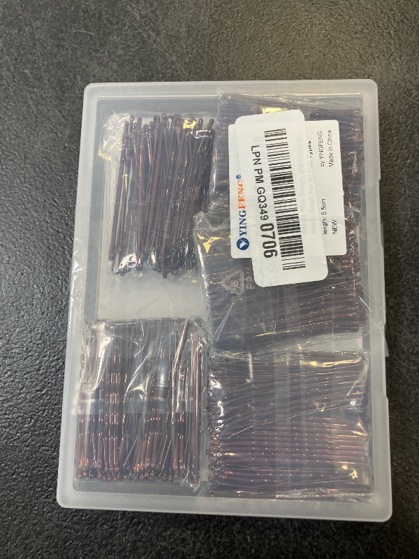 Photo 1 of Bobby Pins Brown, 330 Count 2.2 Inch Hair Pins With Cute Box, Premium Bobby Pin For Kids, Girls And Women, Great For All Hair Types