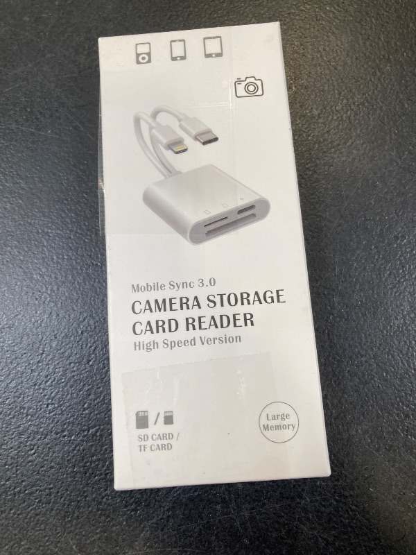 Photo 1 of SD Card Reader for iPhone 15 16 17 Android, WZDYFL Memory Card Reader with Charging and Dual Slot for TF/SD, iOS & TypeC Dual-Connector Card Reader for Photography, No App Required Plug and Play