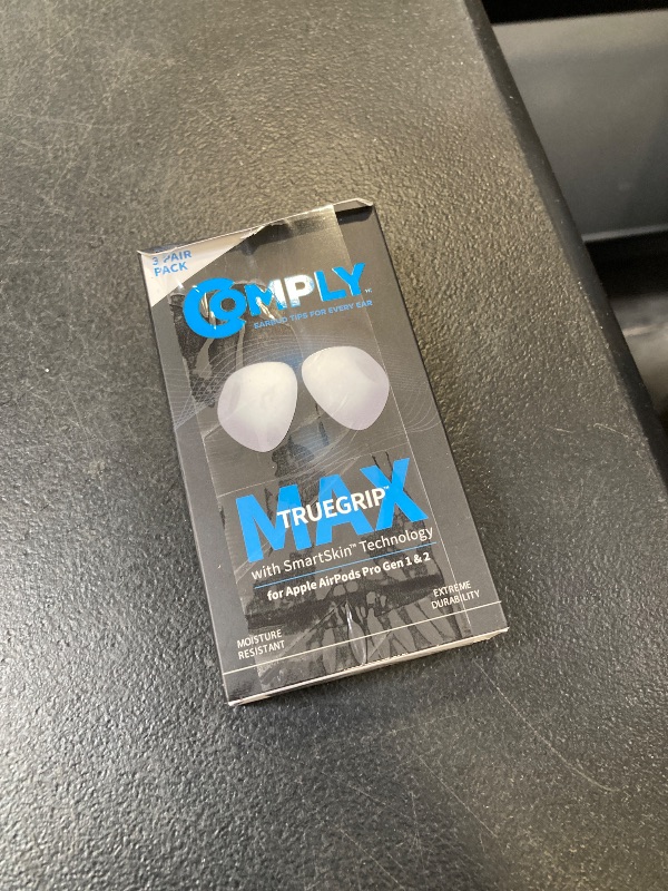 Photo 1 of Comply TrueGrip MAX | Premium Memory Foam Replacement Earbud Tips for Apple AirPods Pro 1 & 2 | Long Lasting Comfort, Extreme Durability, Secure Fit, Superior Noise Isolation| White (Medium) (3 Pairs)