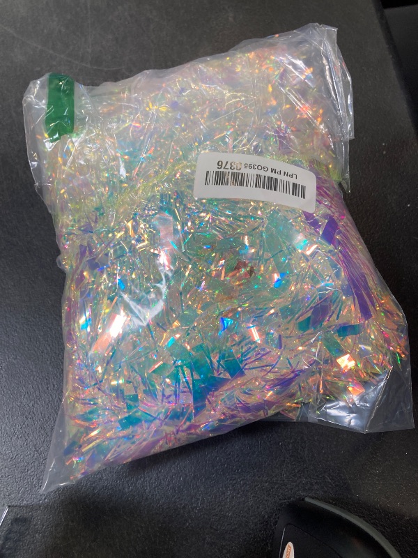 Photo 1 of 20ft/6m Christmas Tinsel Garland Iridescent Metallic Hanging Garland for Christmas Tree Fireplace Mantle Home Decoration