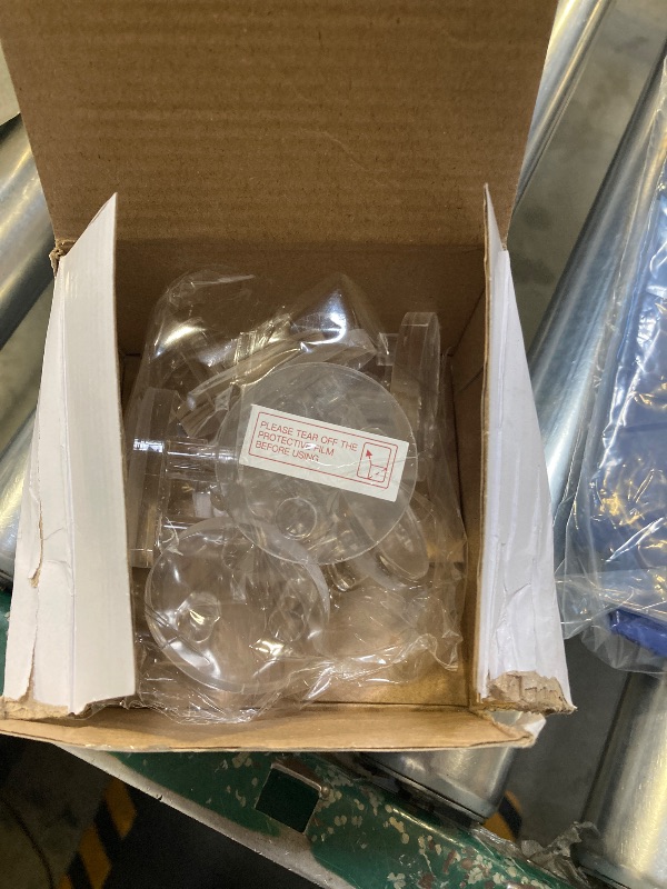 Photo 1 of Jetec 8 Pcs Rock Display Stands - 3 Peg Clear Acrylic Easels & Holders for Fossil, Coral, Geodes, Agate