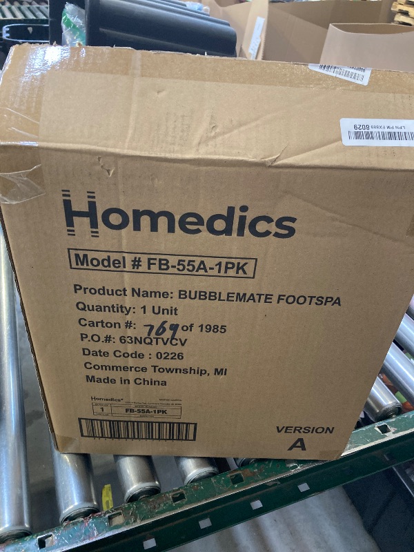 Photo 1 of Homedics Bubble Mate Foot Spa, Toe Touch Controlled Foot Bath with Invigorating Bubbles and Splash Proof, Raised Massage Nodes and Removable Pumice Stone