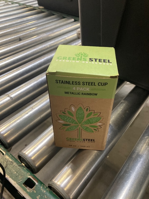 Photo 1 of 10oz Kids Cups – Stainless Steel Cups for Home, Party, Camping & Outdoor Activities – BPA Free, Unbreakable, Premium Stackable Metal Drinking Glasses for Children (4-Pack)