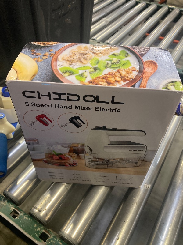 Photo 1 of 5-Speed Electric Hand Mixer, 800W Handheld Mixer with Turbo for Baking & Cooking, Kitchen Food Mixer with Storage Case & 6 Stainless Steel Attachments (2 Beaters, 2 Dough Hooks, 2 Whisks)-Red