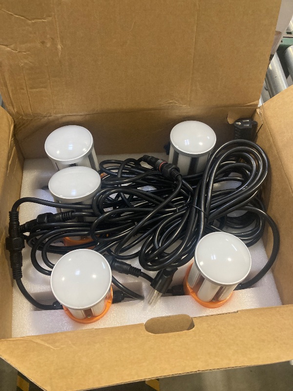 Photo 1 of 100W LED Temporary Construction String Light,50FT LED Suspended Jobsite Light with Plug,Linkable Temporary Work Light -12500LM