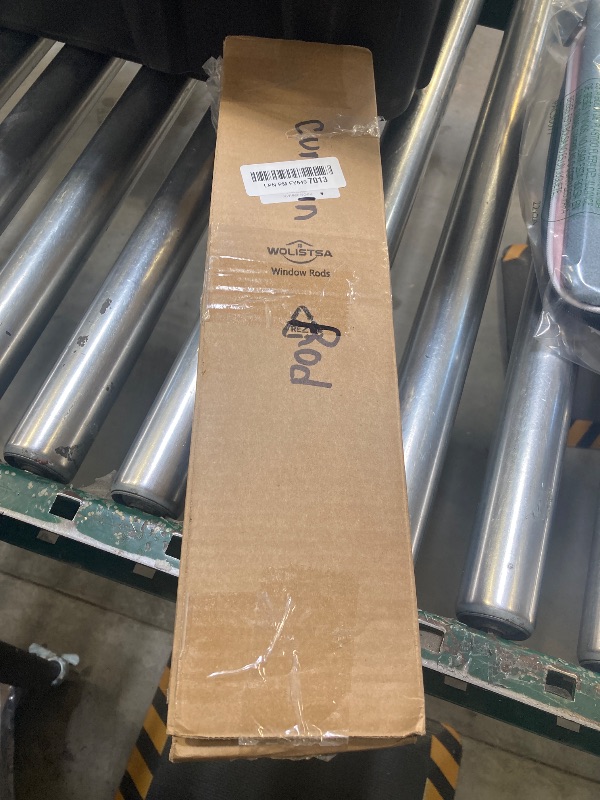 Photo 1 of Wolistsa Curtain Rods 48 to 84 Inch, Black 1 Inch Adjustable Heavy Duty Curtain Rods for Windows, Decorative Modern Window Treatment Rod, Telescopic Splicing Metal Drapery Pole, Easy Installation