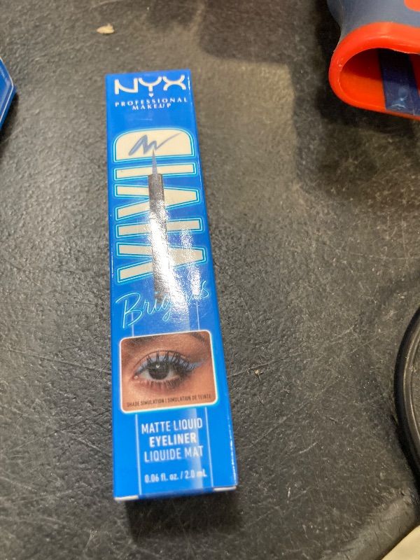 Photo 1 of NYX PROFESSIONAL MAKEUP Vivid Brights Liquid Liner, Smear-Resistant Eyeliner with Precise Tip - Cobalt Crush