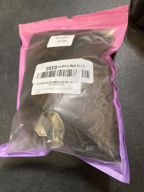 Photo 1 of 4Pcs Synthetic Clip in Hair Extensions, 20 Inches Long Curly Hair Extensions Clip ins (Color:Medium Brown)