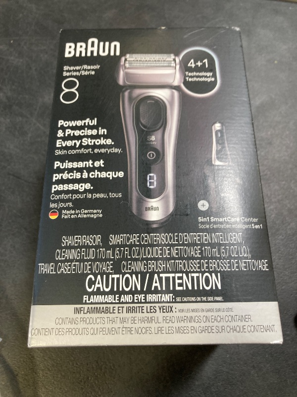 Photo 1 of Braun Series 8 8567cc Electric Razor for Men, 4+1 Shaving Elements & Precision Long Hair Trimmer, 5in1 SmartCare Center, Close & Gentle Even on Dense Beards, Wet & Dry Electric Razor, 60min Runtime