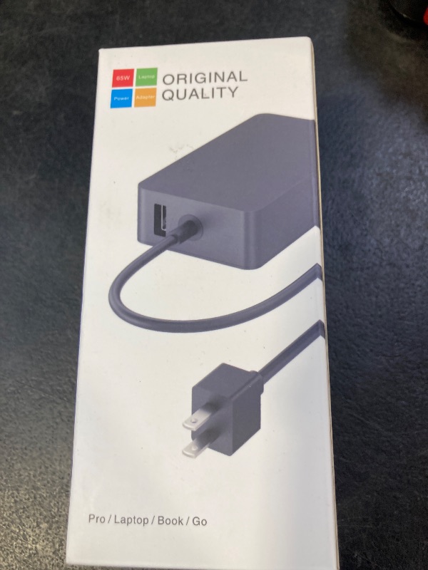 Photo 1 of 65W Charger Compatible with Microsoft Surface Pro 11, 10, 9, 8, 7+, 7, 6, 5, 4, 3, X, Power Adapter for Windows Surface Laptop 7/6/5/4/3/2/1, Go Tablet, Book 3/2/1, Support 44W, 36W, LED, 10FT
