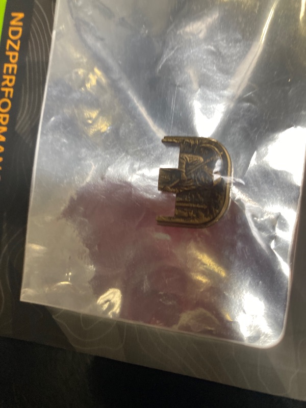 Photo 1 of NDZ Performance 3D Engraved Slide Cover Back Plate for Gen 5 Glock – Solid Brass – Fits 17 19 19X 20 21 22 23 26 27 29 30 34 45 47 49 – Grim Reaper 3 Design – Made in USA