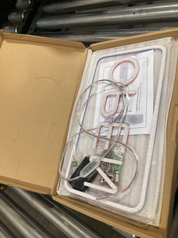 Photo 1 of iDecoMart 16x9in LED Open Sign for Business Window – Ultra Bright 5-Mode Neon Sign with 5-Level Dimmer, USB or Battery Powered Light Up Sign for Storefronts, Cafes, Bars