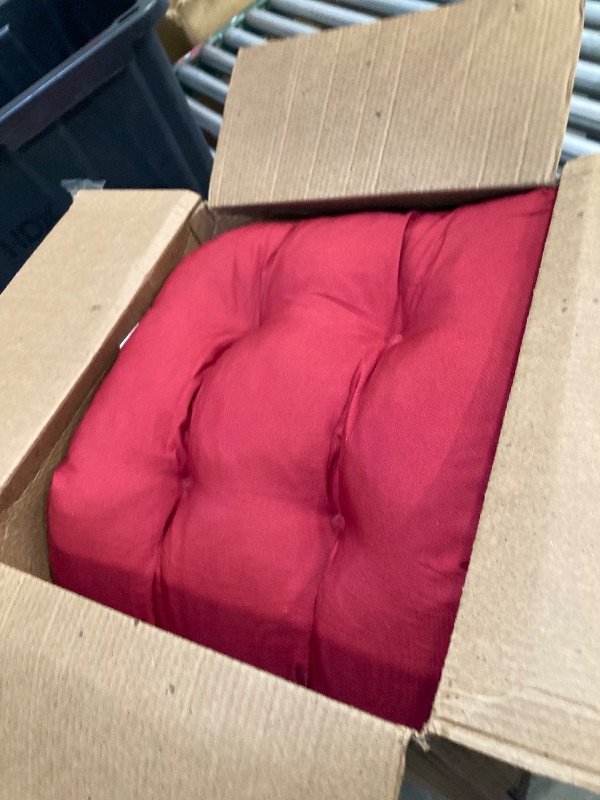 Photo 1 of IPYNBAP Outdoor Bench Cushion, 48x18x5 Inch, Waterproof Bench Cushion for Outdoor/Indoor Furniture, Tufted Patio Bench Seat Cushion, Fade Resistant Outdoor Cushions for Porch Swing Couch, Burgundy